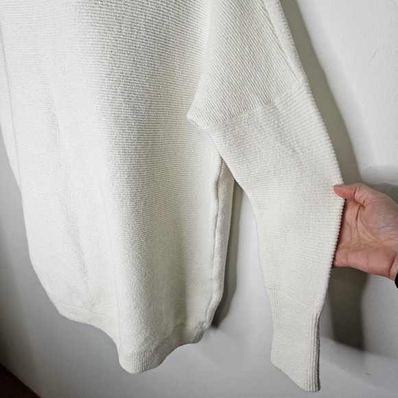 Free People Ottoman Slouchy Tunic Sweater Sz S Ecru Textured Oversized - Picture 4 of 8